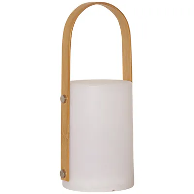 Produktbild von LED Outdoor-Laterne ,Lisa', kabellos, buntes oder weißes Licht, USB, weiß, 26cm