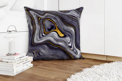 Produktbild von MuchoWow® Zierkissen Sofakissen Wohnzimmer Dekokissen 60x60 cm Steine - Achat - Geode - Marmor - Sitzfläche - Foto Polster