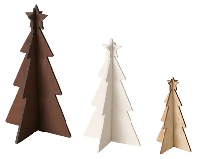 Immagine prodotto di Alberi di Natale decorativi in compensato KARL, 12-25 cm, 3 pezzi.