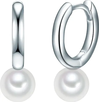 Produktbild von Valero Pearls Creolen Sterling Silber Süßwasser-Zuchtperle 50100022