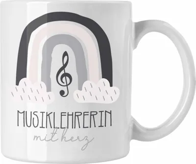 Produktbild von Trendation - Musiklehrerin Tasse Geschenk Danke Kaffeetassse Geschenkidee für XXXMusiklehrerinmit Herz Spruch (Weiß)