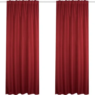 Produktbild von HOME WOHNIDEEN John 2Er Set 225 x 135 cm 2x Verdunklungsschal inkl. 1x Bügelband Beere