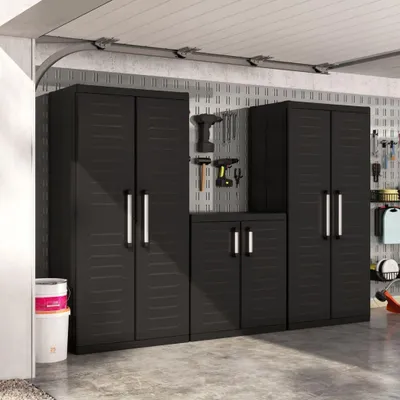 Produktbild von Keter Lagerschrank Detroit Niedrig XL Schwarz