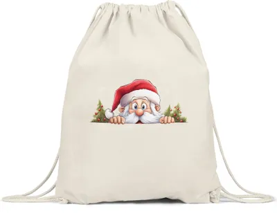Produktbild von Süßer Weihnachtsmann Turnbeutel Weihnachten Christmas Nikolaus Advent
