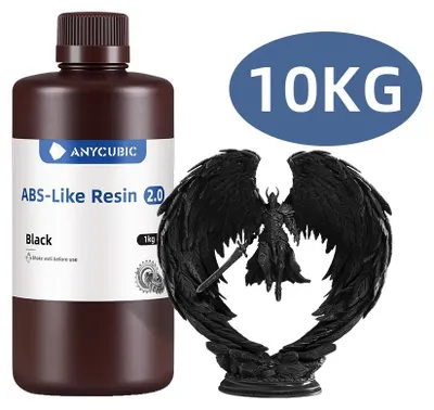 Obrázok produktu pre Tvrdá živica pre 3D tlač, vysoká presnosť, zvýšená odolnosť, 10 kg, čierna
