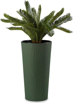 Produktbild von HowHomely doniczka Urbanika ECO 57 cm wysokości, doniczka na rośliny, zielona doniczka na balkon ogrodowy