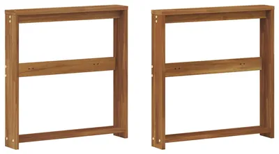 Immagine prodotto di vidaXL Braccioli, 2 pezzi, colore naturale, 58,5 x 10 x 61 cm, legno massello di acacia