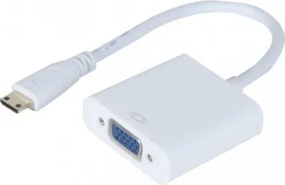 Image de Adaptateur mini-HDMI C mâle vers VGA femelle Pour utiliser un écran VGA via une interface HDMI-mini C libre (127841)