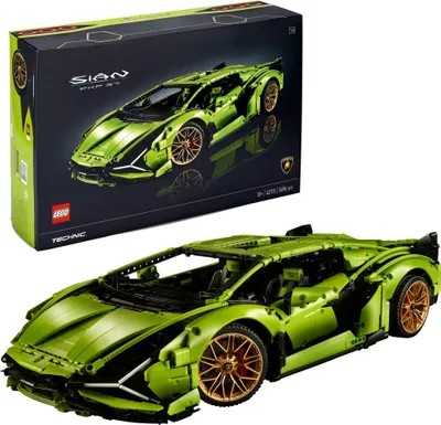 Produktbild von LEGO Technic Lamborghini Sián FKP 37 Rennauto, Modellbausatz für Erwachsene, Geschenkidee zum Geburtstag für Männer oder Frauen, Sammlerstück zum Austellen als Home- oder Büro-Deko, Modellauto 42115