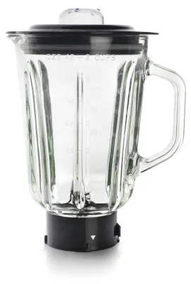 Glas-Mixbehälter 1,5 l, 4 Edelstahlklingen, luftdicht