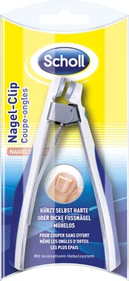 Packaging for Scholl Excellence Fussnagel Clip.