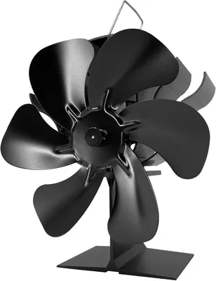 Produktbild von Holzofen Ventilator mit 5 Flügeln – stromlos, leise & energiesparend – automatische Wärmeverteilung für Kamin & Ofen