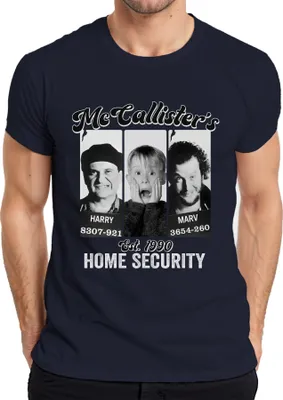 Produktbild von McCallister's Home Security Harry Marv Kevin - Weihnachten Christmas Xmas Herren T-Shirt, Navy, M
