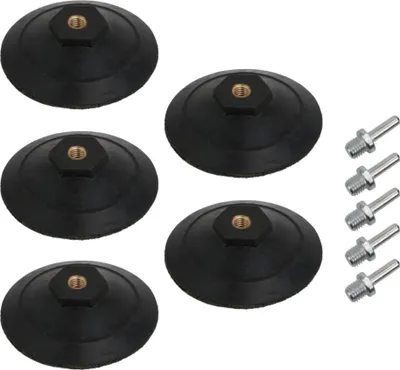 Produktbild von 5x Trade-Shop Klett Schleifteller Aufnahmeteller Haftteller Ø100mm mit M14 Spanndorn für Elektrowerkzeuge Schleifmaschinen Bohrmaschinen Akkuschrauber