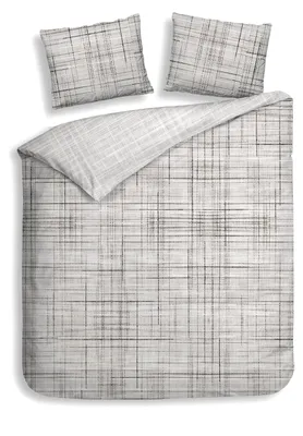 Productafbeelding van Heckett Lane Dekbedovertrek Katoen Twill Helgi - grey 240x200/220cm