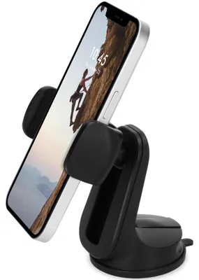 Obrázok produktu pre Držiak na mobilný telefón Accezz do auta – nastaviteľný – univerzálny – palubná doska a čelné sklo – čierny