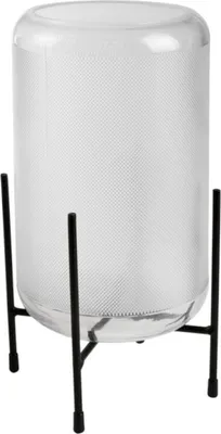 Produktbild von Glasvase auf Metallständer Blumenvase Windlicht Kerzenhalter Tischdeko Dekovase