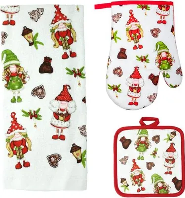 Produktbild von Toro Set Kuchyňský-Rukavice,Chňapka,Utěrka Elfíci_Extutc
