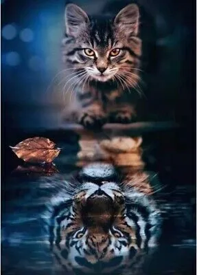Produktbild von 40x30 cm Diamanten Malerei Zum Selbermachen DIY Diamond Painting Katze