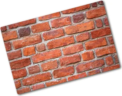Produktbild von Tulup Glas Herdabdeckplatte - 80x52 cm - Glaskeramikkochfeld-Abdeckung Spritzschutz Glasabdeckplatte - Einteilig - Sonstige - Backsteinmauer - Rot