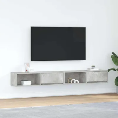 Obrázek produktu pro vidaXL TV skříňky 2 ks. Beton šedý 100x31x25,5 cm Materiál na bázi dřeva