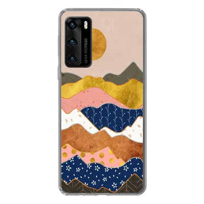 Produktbild von MuchoWow® Handyhülle Schutzhülle Hülle für Huawei P40 Gold - Pastell - Muster Silikon Softcase Handy Hülle - Handytasche