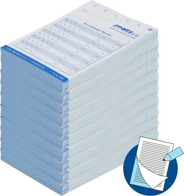 Produktbild von Terminzettelblock Terminblock Terminzettel Physio Ärzte 10x75 Blatt DIN A7