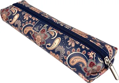 Immagine prodotto di Astuccio scolastico per ragazzi e studenti con motivo Paisley a fiori blu