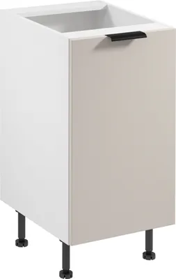 Produktbild von Küchenunterschrank 45 cm ohne Arbeitsplatte küchemöbel, Sorento D45 Weiß/Beige