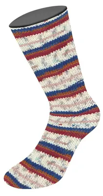 Immagine prodotto di Lana Grossa - Stampa Alpaca 1112 blu scuro ocra marrone rosso scuro bianco rosa scuro grigio chiaro