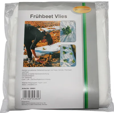 Produktbild von Wachstumsfolie 1,5x8m Vliesfolie Frühbeet Folie Gartenfolie Beet Blumenbeet Garten