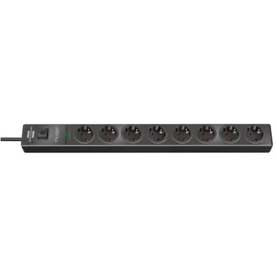 Obrázek produktu pro Brennenstuhl 1150610318, 2 m, Antracit, Polykarbonát, 8 AC zásuvky / AC zásuvek, 19,5 A