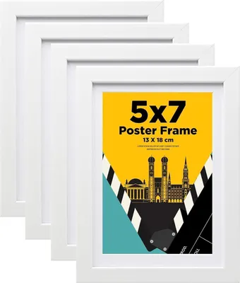 Obrázok produktu pre Rám obrazu 13x18cm sada 4 drevených rámov akrylové sklo