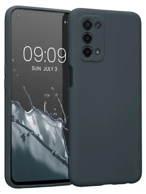 Produktbild von kwmobile Slim Case kompatibel mit Oppo A74 (5G) / A54 (5G) Hülle - Handyhülle aus Silikon in Dunkler Schiefer