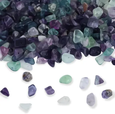 Imagen del producto de Perlas de fluorita Steinperlen, 450 unidades, de varios colores, para la fabricación de joyería