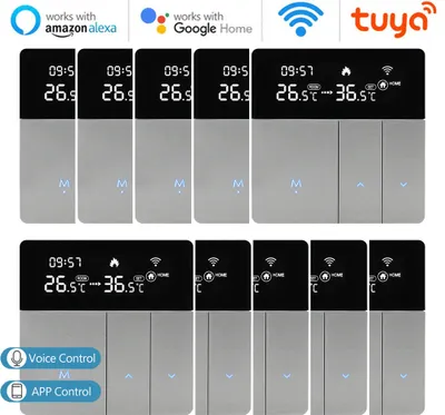 Obrázek produktu pro 10X WIFI Smart pokojový termostat Termostat, ohřívač vody, Wifi podlahové vytápění APP Control Voice Heater Kompatibilní s Alexa/Google pro domácnost