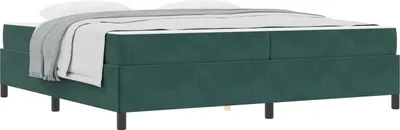 Obrázok produktu pre Rám postele s matracmi Tmavozelená 200 x 200 cm látka