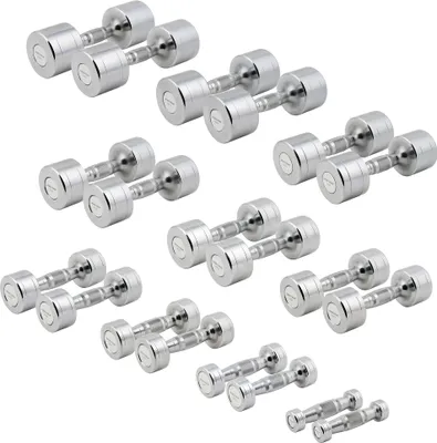Produktbild von Sport-Thieme Kompakthantel-Set "Chrom", 1–10 kg