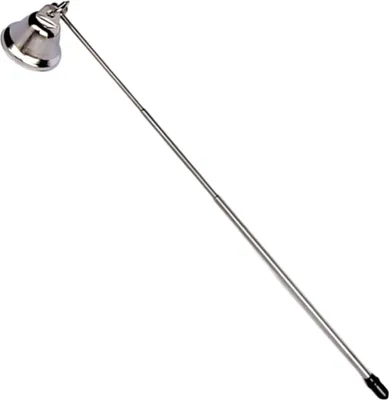 Produktbild von Glockenkerzenlöscher mit Teleskopgriff, drehbarem Metall-Teelichtdocht, Flammenlöscher, Kerzenstopper-Werkzeug, universelles Kerzenzubehör