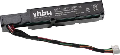 Produktbild von vhbw Akku kompatibel mit HP 96W Smart Storage Battery Unit, DL120 Gen9, DL360 Gen9, DL160 Gen9, DL180 Gen9 Raid-Controller (1100 mAh, 3,7 V, Li-Ion)