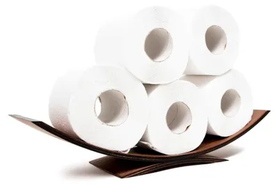 Produktbild von Freistehender Toilettenpapierhalter aus Holz, Walnussholz, Badezimmer-Organizer