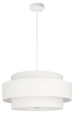 Produktbild von Pendelleuchte Metall Ø 40 cm H: max. 90 cm Weiß E27 rund Modern Hängeleuchte