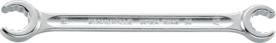 Produktbild von Stahlwille Offener Doppelringschlüssel abgew. OPEN-RING SW.19 x 22mm L.230mm