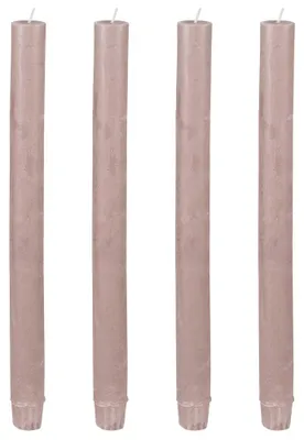 Produktbild von Stab-Kerzen 4er Set hochwertige Tafelkerzen Ø 2,3 x 27 cm beige