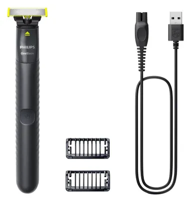 Image de Rasoir pour homme Philips Norelco OneBlade QP1424/10, tondeuse à grille, couleur charbon
