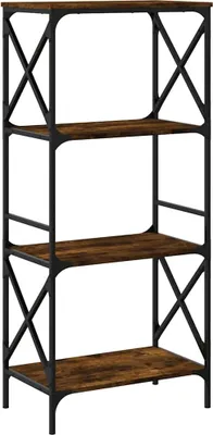 Obrázek produktu pro vidaXL Knihovna 4 police kouřový dub 59x35x132 cm materiál na bázi dřeva