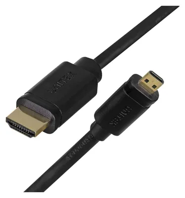Produktbild von UNITEK Y-C182, 2 m, HDMI Typ D (Mikrofon), HDMI Typ A (Standard), 3D, 18 Gbit/s, Schwarz