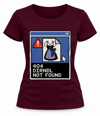 Immagine prodotto di 404: Dirndl non trovato. Abito tradizionale per , maglietta con motivo "Wiesn", pantaloni in pelle, maglietta da donna, color borgogna, taglia XXL