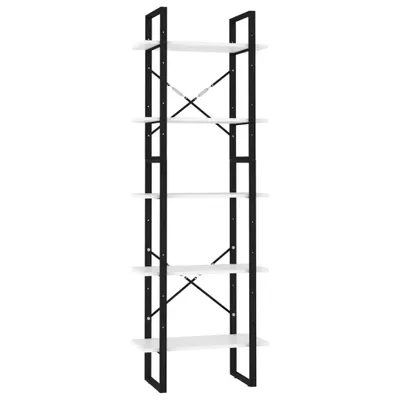 Produktbild von vidaXL Bücherregal 5 Fächer Weiß 60x30x175 cm Holzwerkstoff