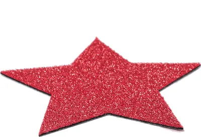 Produktbild von Primaflor Deko-Stern - GLIMMER - Rot - 16,5 cm - Teller- & Tassenunterlage - Tischunterlage - Tischdecke, Filzdecke & Weihnachts-Deko - Tischdeckchen, Platzdeckchen